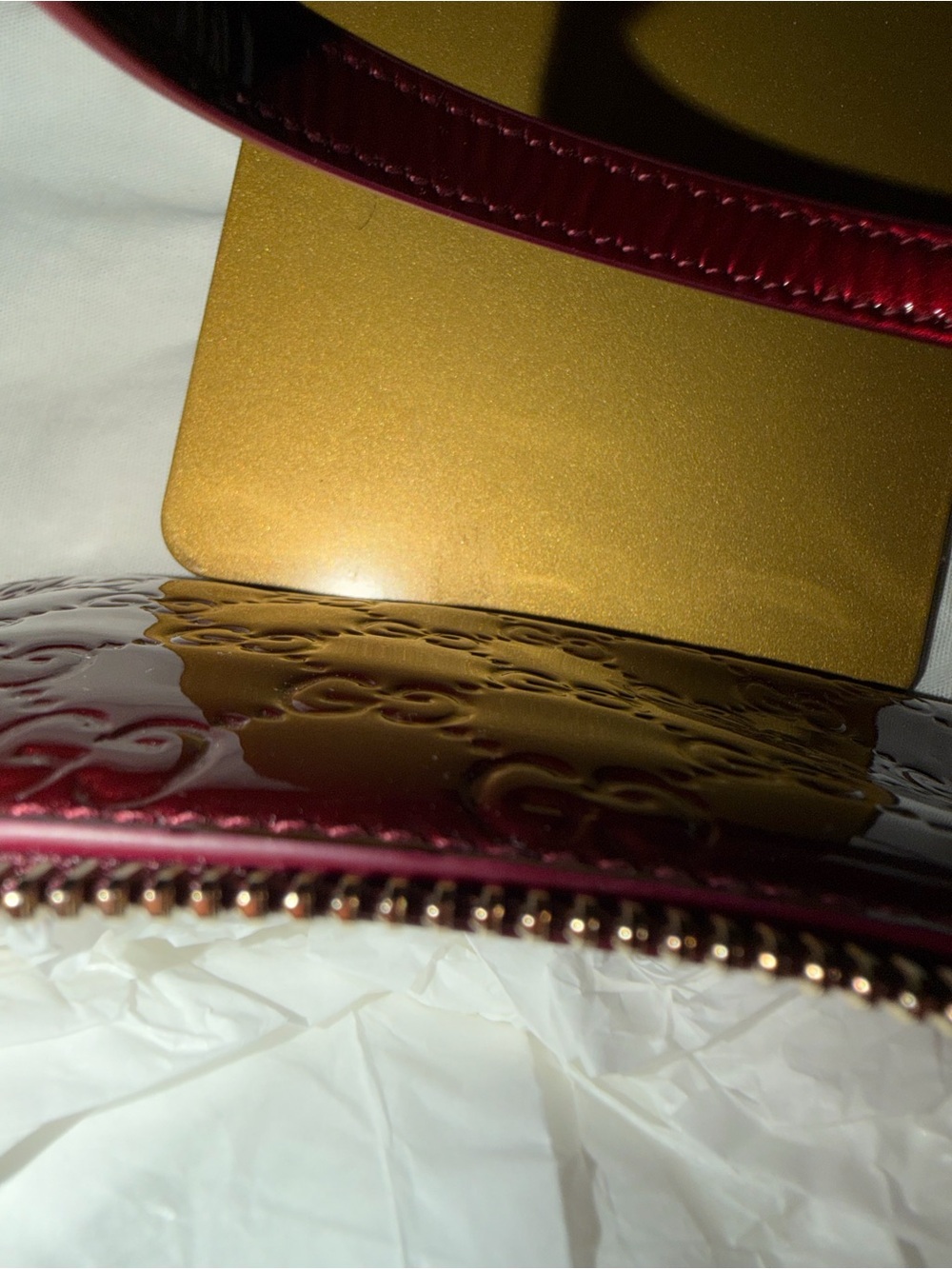 Gucci GG EMBLEM MINI BNIB Patent leather Shoulder bag - Picture 6 of 7